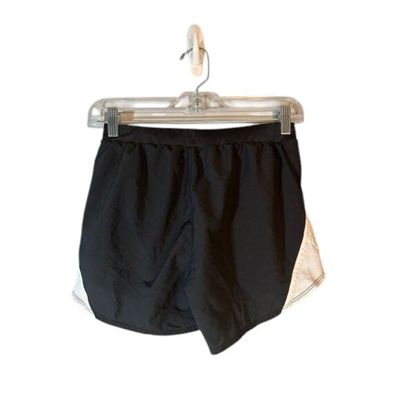 Under Armour Black White Lined Drawstring Loose Fit Athletic Shorts Women Sz S - Picture 2 of 8